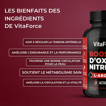 VitaForce Nitric Oxide Booster Formule Triple L-Arginine